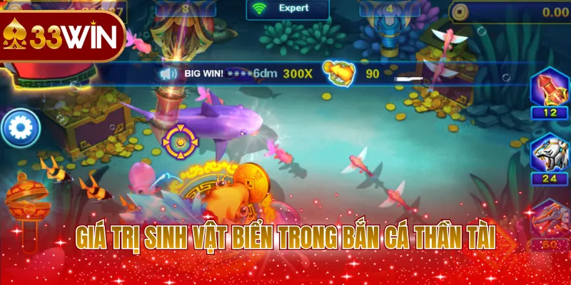 Giá trị sinh vật biển trong Bắn Cá Thần Tài