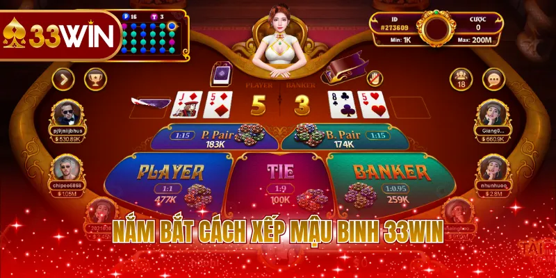 Nắm bắt cách xếp Mậu Binh 33WIN